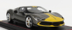 Mr-models Ferrari 296 Gtb Hybrid 830hp V6 Assetto Fiorano 2021 - Con Vetrina - With Showcase 1:18 Šedá Žlutá