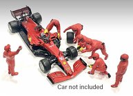American diorama Figurky mechaniků F1 Pit-stop Set 2 2022 1:43, červená