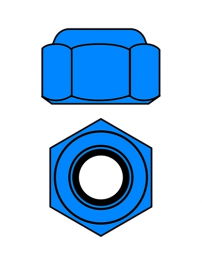 Hliníkové Nylon STOPmatky M3 - modré - 10 ks.