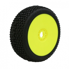 MARATHON (medium/modrá směs) Off-Road 1:8 Buggy gumy nalepené na žlutých diskách (ks.)
