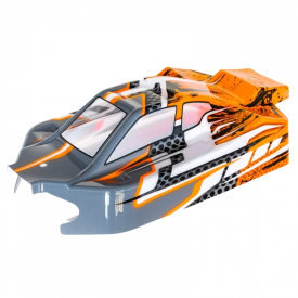 NXT EVO 4S oranžově/šedá lexanová lakovaná karoserie