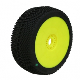 SQUARE IMPACT (soft/zelená směs) Off-Road 1:8 Buggy gumy nalep. na žlutých disk. (2ks.)