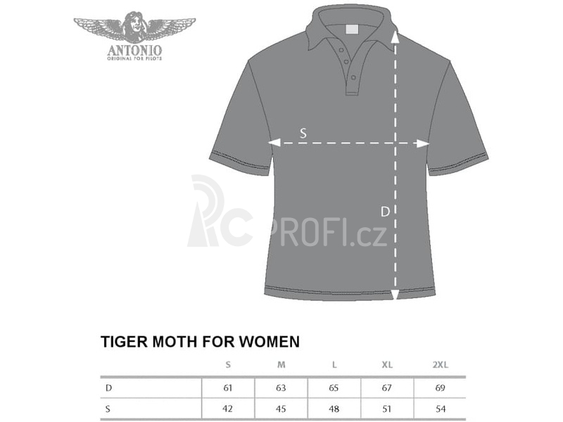Antonio dámská polokošile Tiger Moth XXL