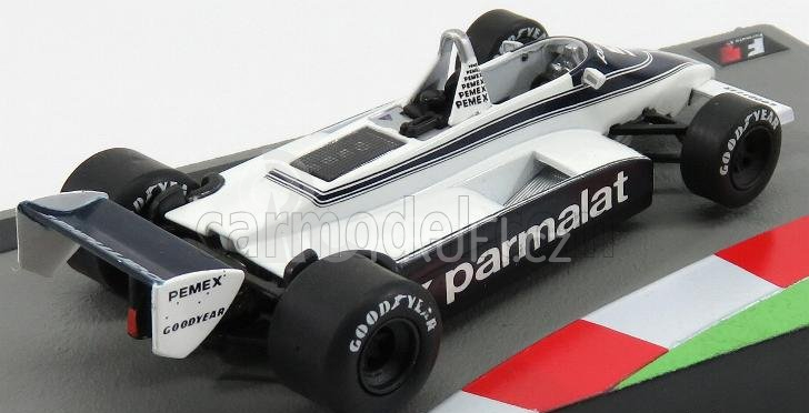 Edicola Brabham F1  Bt49c Ford N 5 Nelson Piquet Season 1981 World Champion 1:43 Bílá Modrá