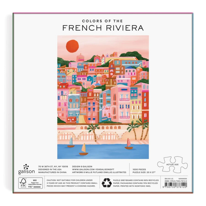 Galison Puzzle Barvy Francouzské riviéry 1000 dílků