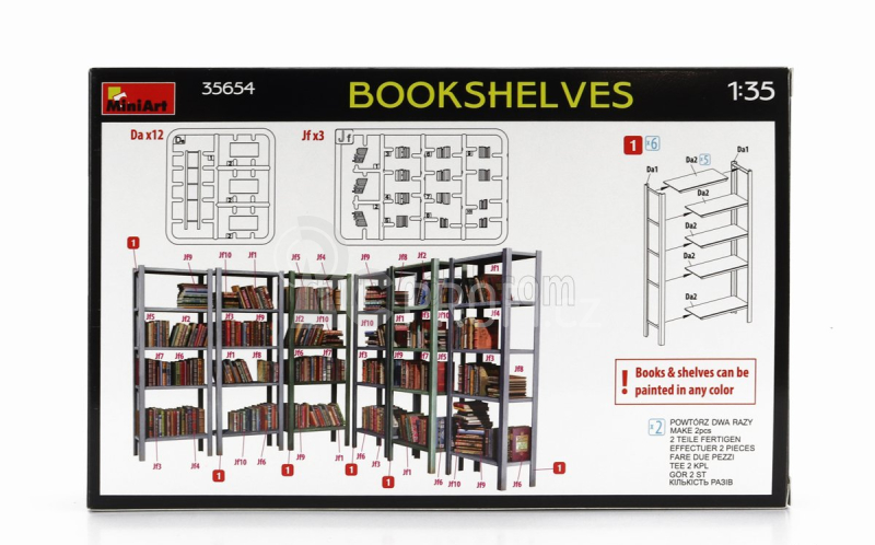 Miniart Accessories Scaffalatura Libreria - Bookshelves 1:35 /