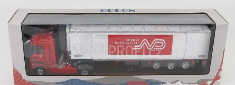 Odeon Renault Magnum Ae420ti Semi-frigo Dentressangle Transports 1992 1:43 Červená Bílá