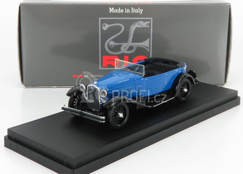 Rio-models Alfa romeo 1750 Torpedo Cabriolet Open 1930 1:43 Červená Modrá