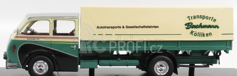 Schuco Saurer 3ch Lkw Telonato Transport Bachmann 1954 1:43 Zelená Krémová Stříbrná