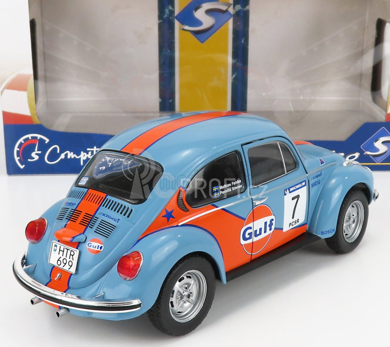 Solido Volkswagen Beetle 1303 Team Gulf N 7 Rally Colds Balls 2019 1:18 Světle Modrá Oranžová
