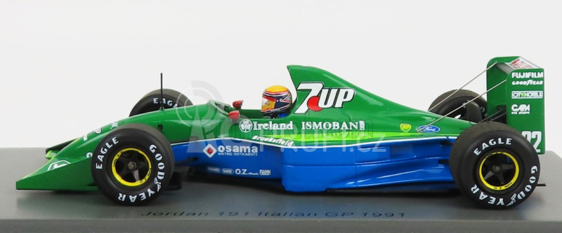 Spark-model Jordan F1 191 Team 7up N 32 Italy Gp 1991 R.moreno 1:43 Zelená Modrá