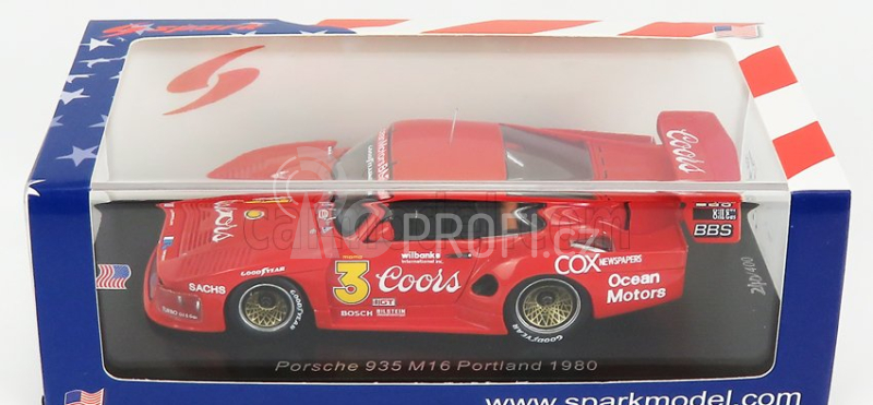 Spark-model Porsche 935 N 3 Sears Point 1980 J.busby 1:43 Red