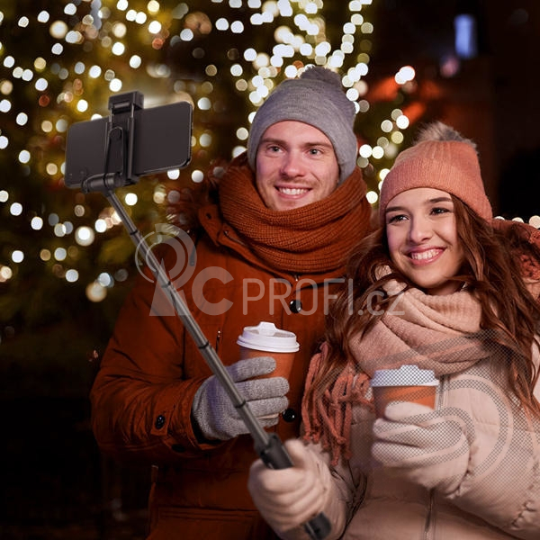 Třínohá selfie tyč s externím přisvětlením (BW-BS8)
