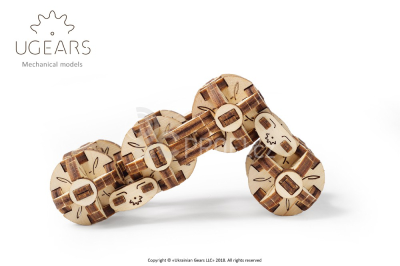 Ugears 3D dřevěné mechanické puzzle Kostka Flexi