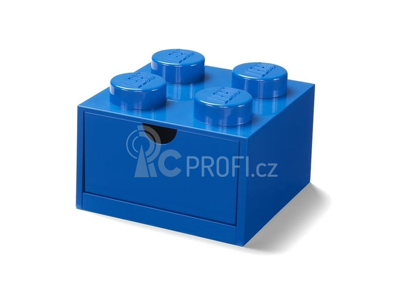 LEGO stolní box 4 se zásuvkou modrý