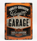 Edicola Accessories 3d Metal Plate - Harley Davidson Garage 1:1 Oranžová Černá