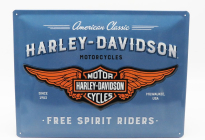 Edicola Accessories 3d Metal Plate - Harley Davidson Logo 1:1 Modrá Oranžová