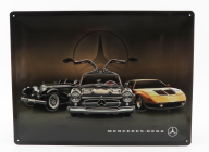 Edicola Accessories 3d Metal Plate - Mercedes Benz 3 Generation 1:1 Černá Zlatá Hnědá