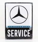 Edicola Accessories 3d Metal Plate - Mercedes Benz Service 1:1 Černá Bílá Modrá