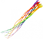 Létající drak Soft Swirl Rainbow 600 - Dragon Tail