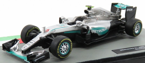 Edicola Mercedes gp F1  W07 Hybrid Amg Petronas N 6 World Champion Season 2016 Nico Rosberg 1:43 Stříbrná Zelená