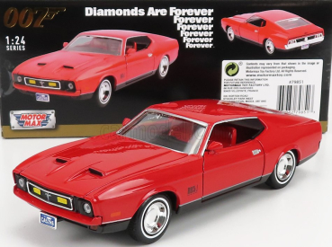 Motor-max Ford usa Mustang Mach-1 Coupe 1971 - 007 James Bond - Diamonds Are Forever - Una Cascata Di Diamanti 1:24 Red