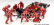 American diorama Figurky mechaniků F1 Pit-stop Set 2 2020 1:43, červená