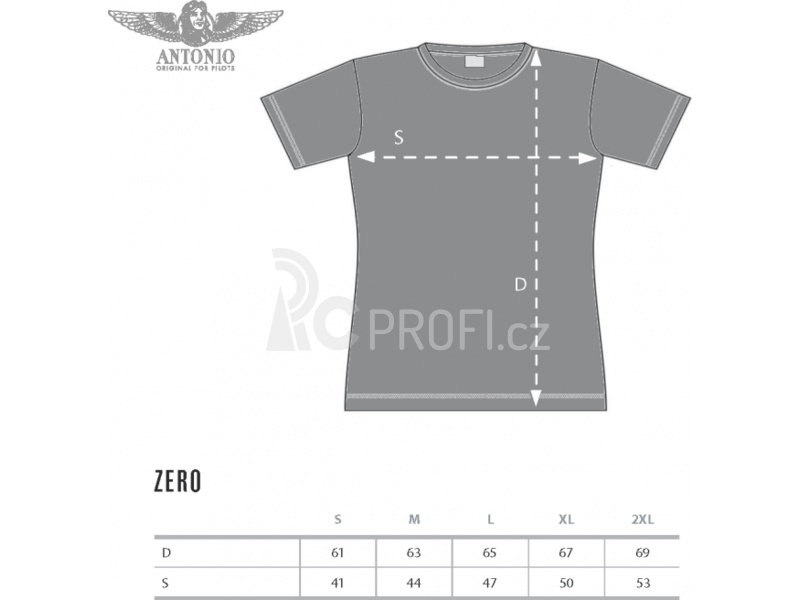 Antonio dámské tričko Mitsubishi A6M Zero XXL