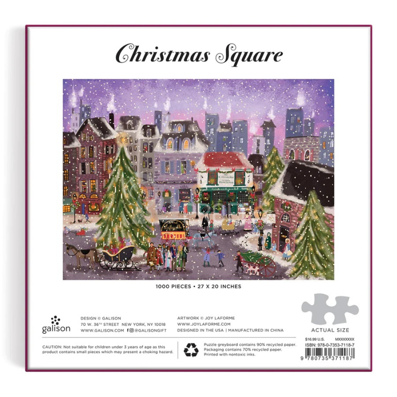 Galison Puzzle Vánoční náměstí 1000 dílků