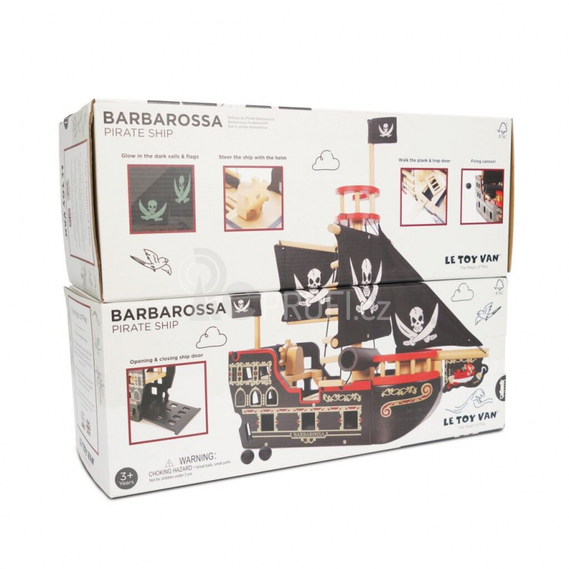 Le Toy Van Pirátská loď Barbarossa - poškozený obal