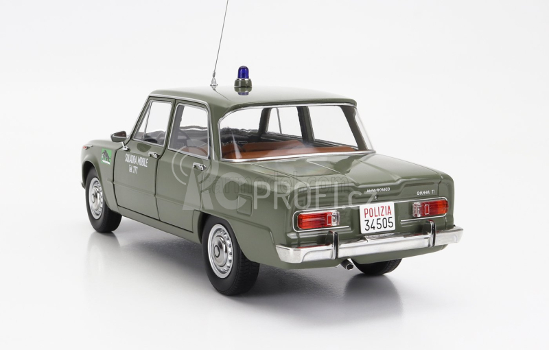 Mitica-diecast Alfa romeo Giulia 1.6 Ti Polizia Milano 1963 - Squadra Mobile Tel. 777 1:18 Verde Lucido - Zelená