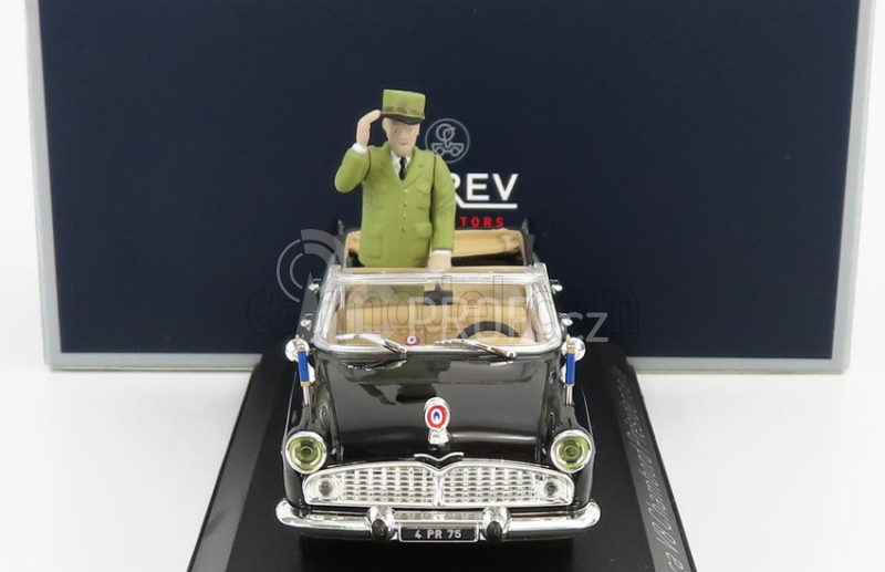 Norev Simca V8 Chambord Presidentielle With Figure 1968 1:43 Black