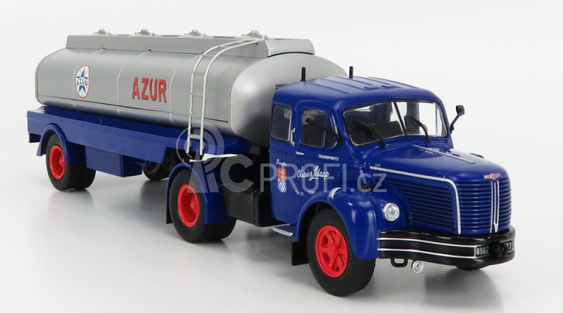 Odeon Berliet Tlm 10m2 Tanker Truck Azur 1961 1:43 Modrá Stříbrná
