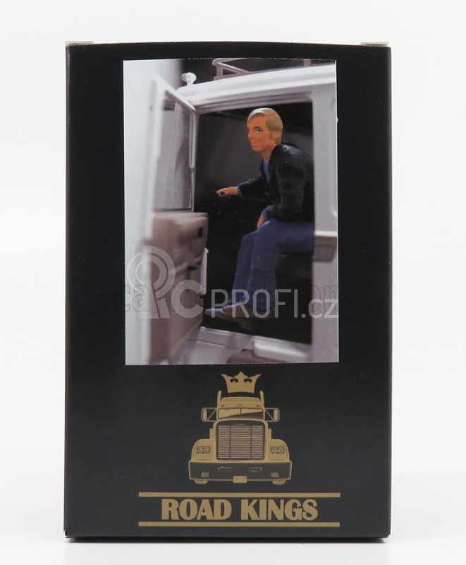 Road-kings Figures Trucker Gunther Sitting In The Truck 1:18 Modrá Černá