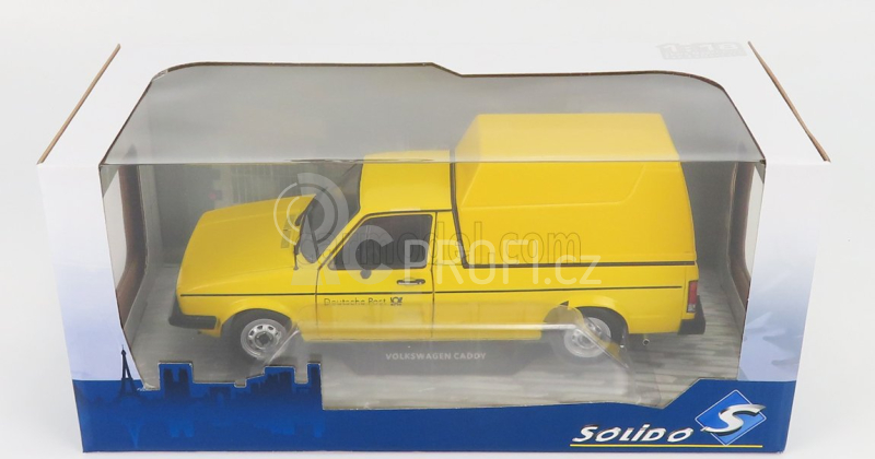 Solido Volkswagen Caddy Pick-up Mki Closed Van Poste 1982 1:18 Žlutá