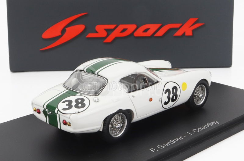 Spark-model Lotus Elite Mk14 Coventry Climax 1216cc Team Elite N 38 24h Le Mans 1963 F.gardner - J.coundley 1:43 Bílá Zelená