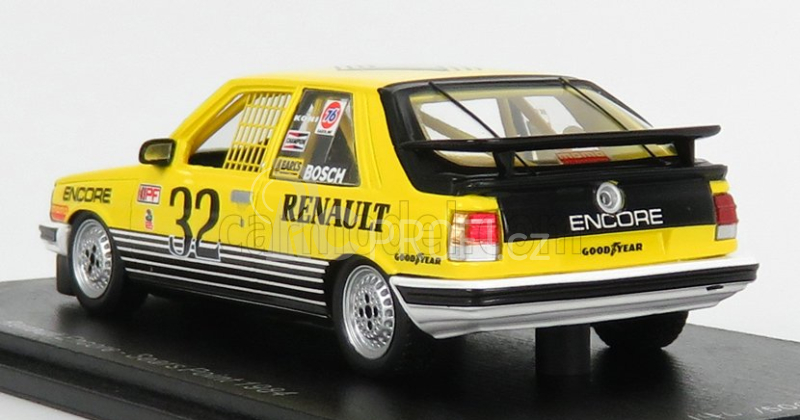 Spark-model Renault R11 Encore N 32 Sears Point 1984 Bobby Archer 1:43 Žlutá
