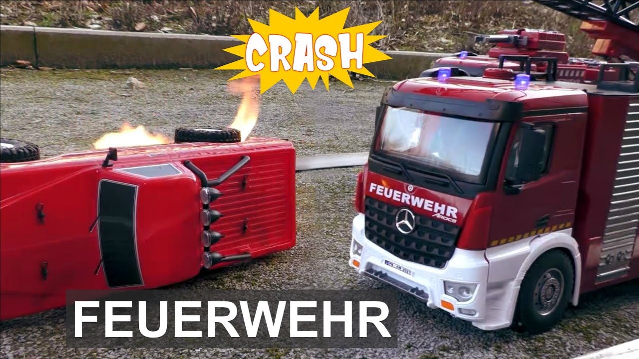 RC hasičský vůz Mercedes-Benz Arocs s žebříkem, 1:14