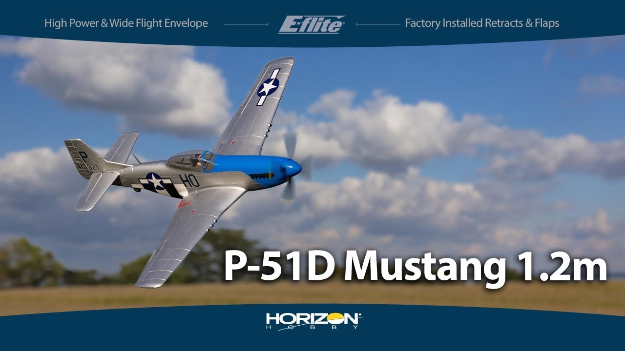 RC letadlo E-flite P-51D Mustang 1.2m PNP