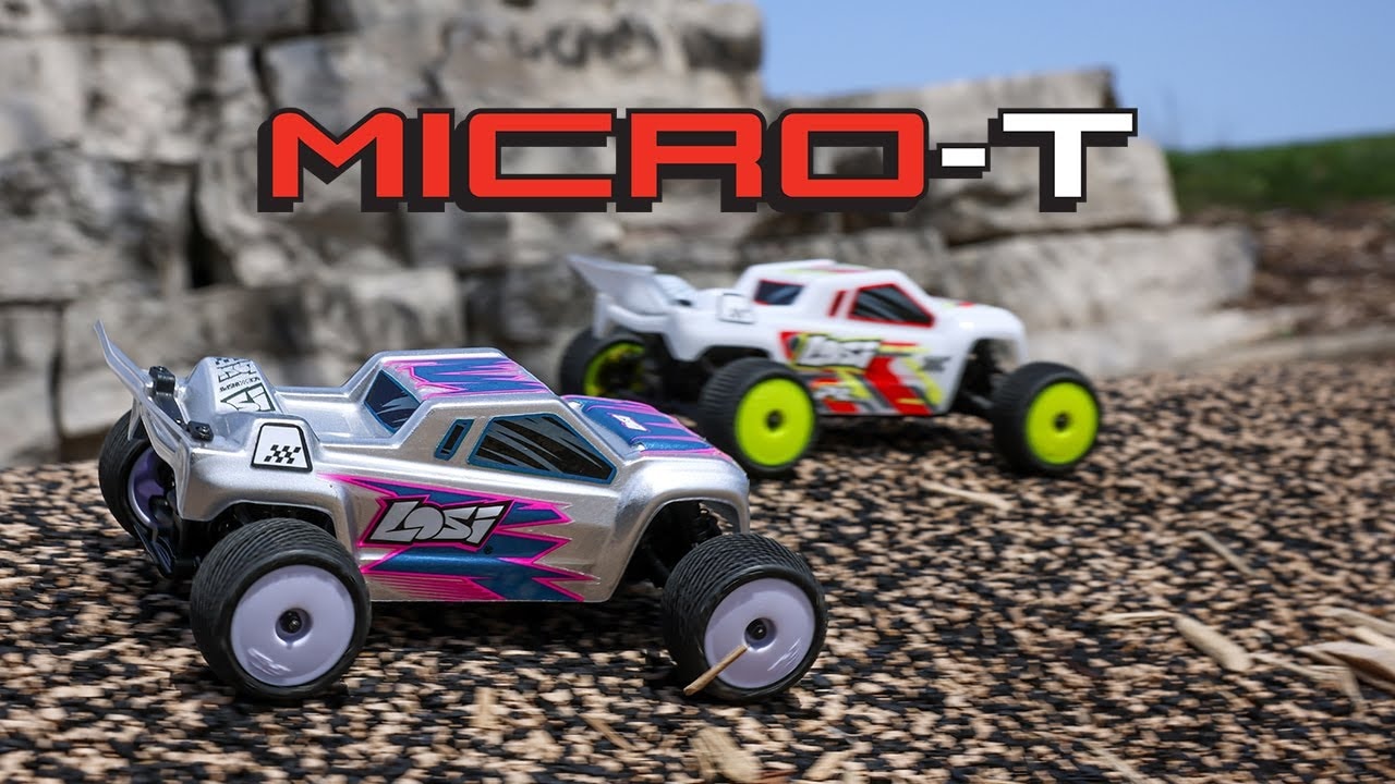 RC auto Losi Micro-T 1:28 RTR, stříbrná