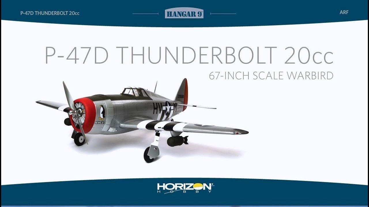 RC letadlo Hangar 9 P-47D Thunderbolt 1.7m 20cc ARF