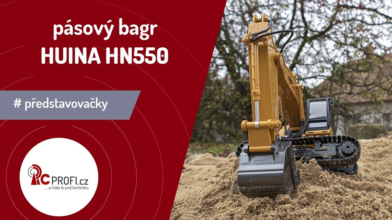 RC pásový bagr s kovovou lžící HN550 1:14 15CH