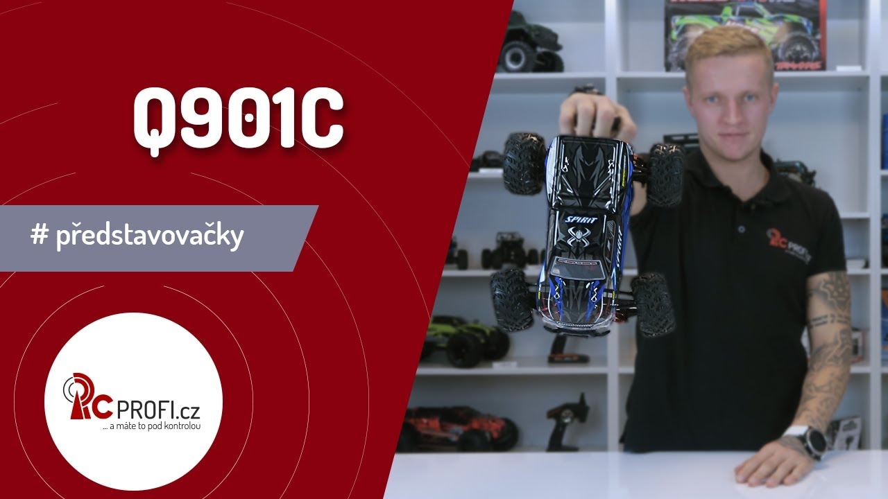 RC auto Q901C Spirit brushless, červená + náhradní baterie