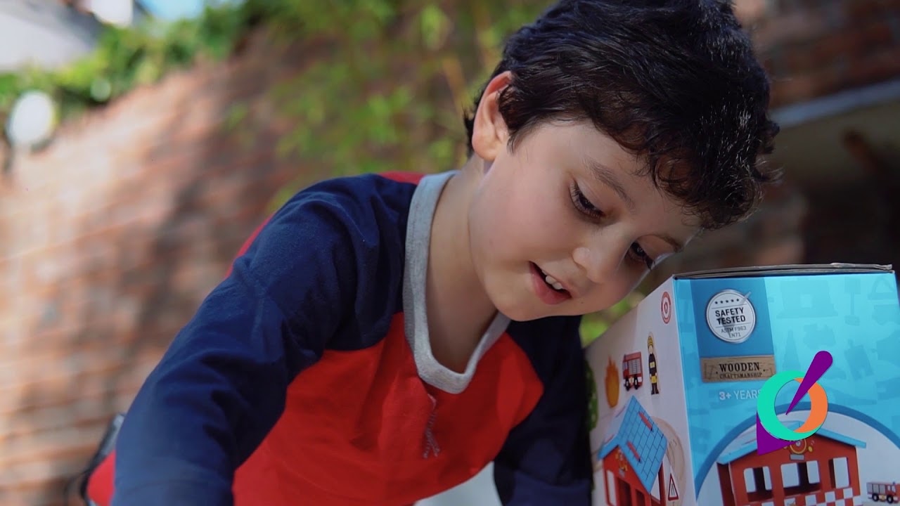 Bigjigs Rail Dřevěná vláčkodráha hasičská stanice