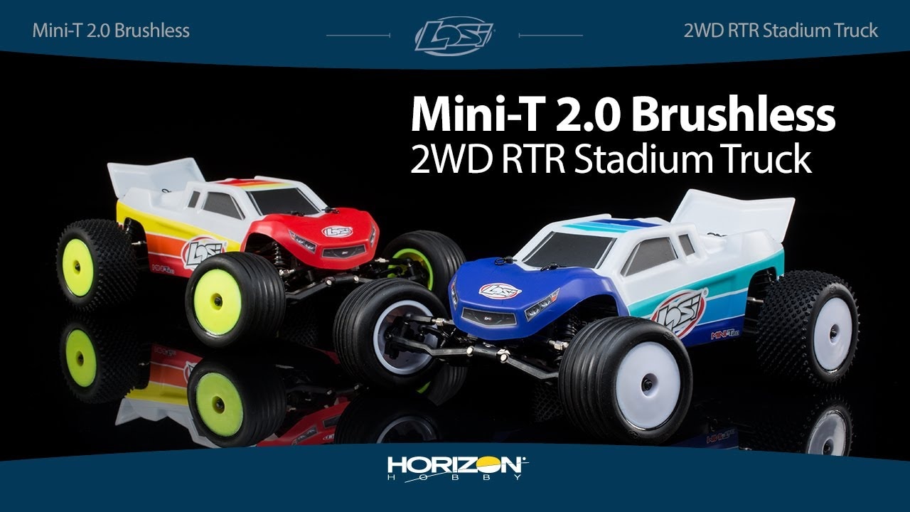 RC auto Losi Mini-T 2.0 V2 Brushless 1:18 RTR, modrá