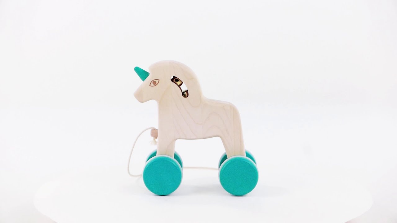 Bajo Dřevěný tahací Jednorožec