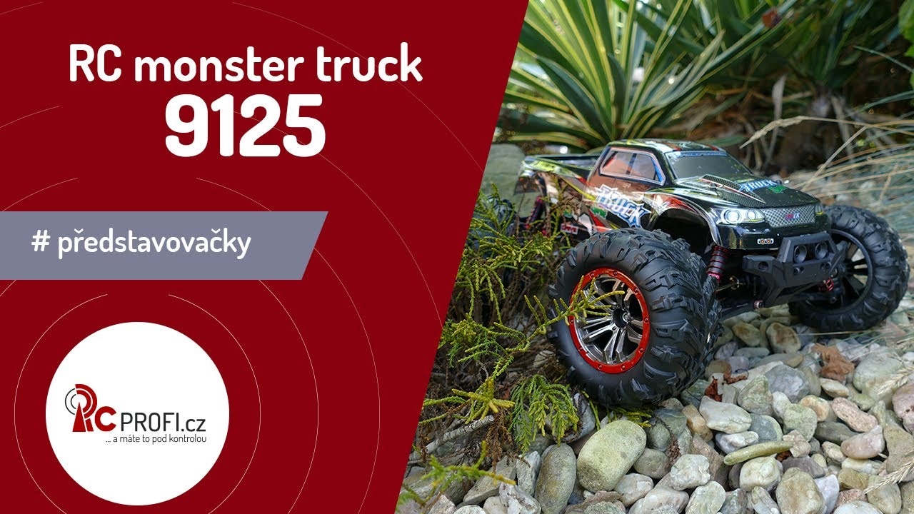 RC monster truck 9125, červená + náhradní baterie