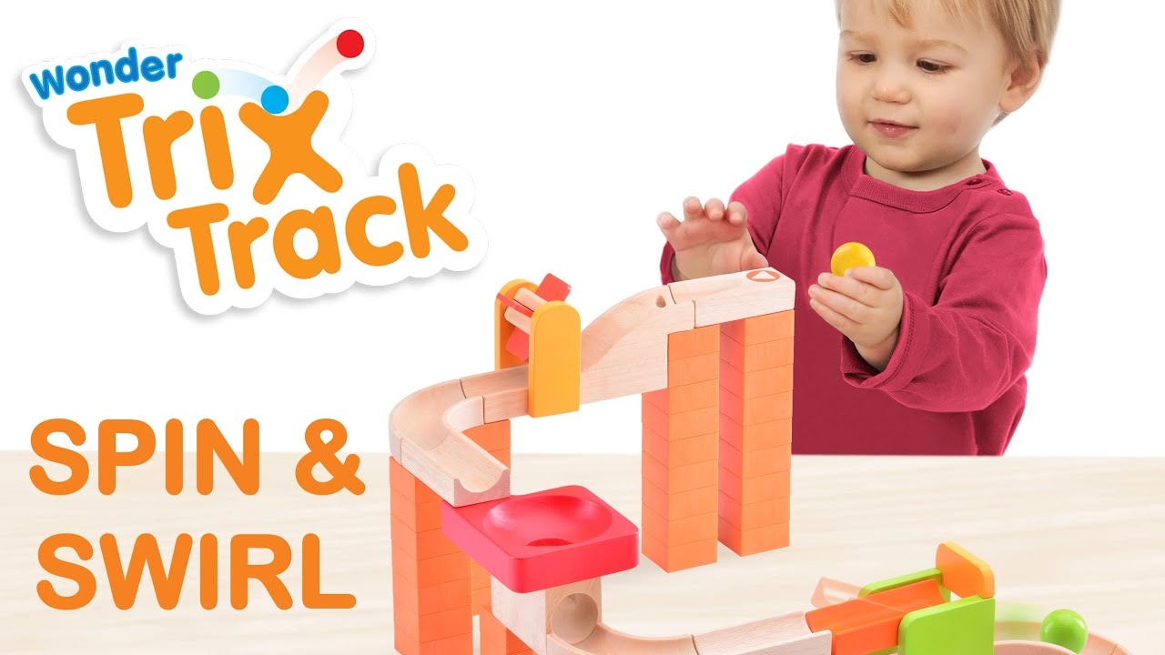 Wonderworld Dřevěná kuličková dráha TRIX - Kolotoč a vír