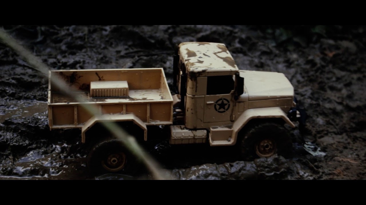 RC auto Military Truck, šedá