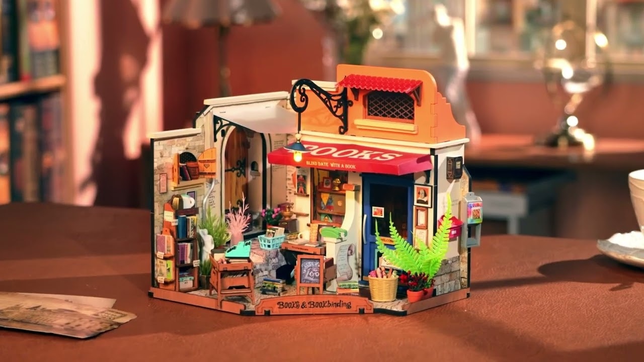 RoboTime Miniatura domečku Knihkupectví na rohu
